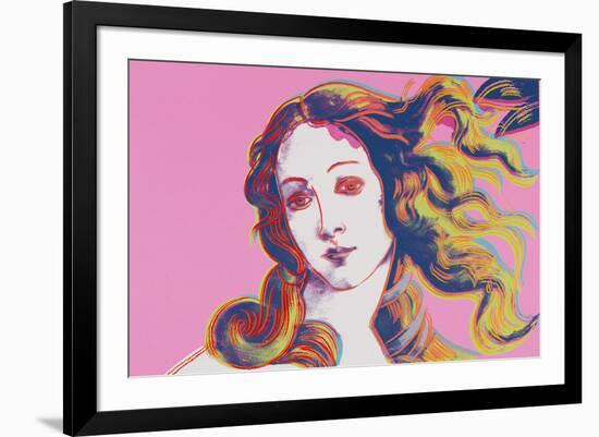 Details of Renaissance Paintings (Sandro Botticelli, Birth of Venus, 1482), 1984 (pink)-Andy Warhol-Framed Art Print