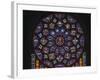 Details of stained glass, the North Rose, Chartres Cathedral, Chartres, Eure-et-Loir, France-Panoramic Images-Framed Photographic Print