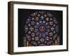 Details of stained glass, the North Rose, Chartres Cathedral, Chartres, Eure-et-Loir, France-Panoramic Images-Framed Photographic Print