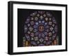 Details of stained glass, the North Rose, Chartres Cathedral, Chartres, Eure-et-Loir, France-Panoramic Images-Framed Photographic Print