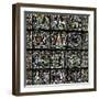 Details of stained glass, the West Rose, Chartres Cathedral, Chartres, Eure-et-Loir, France-Panoramic Images-Framed Photographic Print