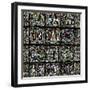 Details of stained glass, the West Rose, Chartres Cathedral, Chartres, Eure-et-Loir, France-Panoramic Images-Framed Photographic Print