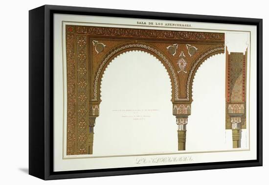 Details of the Arches in the Sala De Los Abencerages, 1839-null-Framed Stretched Canvas