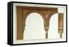 Details of the Arches in the Sala De Los Abencerages, 1839-null-Framed Stretched Canvas