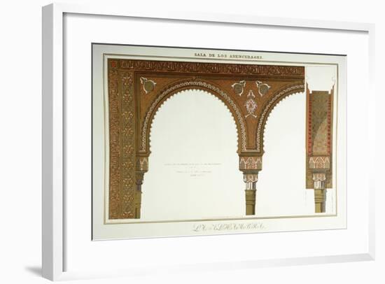 Details of the Arches in the Sala De Los Abencerages, 1839-null-Framed Giclee Print