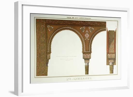 Details of the Arches in the Sala De Los Abencerages, 1839-null-Framed Giclee Print