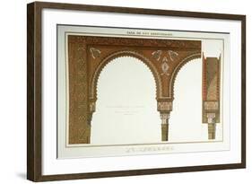 Details of the Arches in the Sala De Los Abencerages, 1839-null-Framed Giclee Print