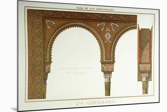 Details of the Arches in the Sala De Los Abencerages, 1839-null-Mounted Giclee Print