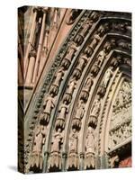 Details of the East Facade, Cathedrale Notre Dame, Strasbourg, Haut Rhin, Alsace, France-Walter Bibikow-Stretched Canvas
