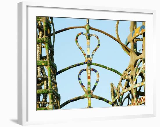 Details of the Watts Tower, Watts, Los Angeles, California, USA-null-Framed Photographic Print