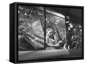 Detective Keeping Eye on Gamblers and Dealers in Casino-Nat Farbman-Framed Stretched Canvas