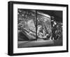 Detective Keeping Eye on Gamblers and Dealers in Casino-Nat Farbman-Framed Photographic Print