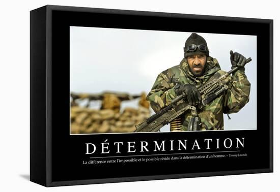 Détermination: Citation Et Affiche D'Inspiration Et Motivation-null-Framed Stretched Canvas