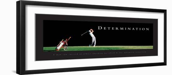 Determination - Golfer-unknown unknown-Framed Photo