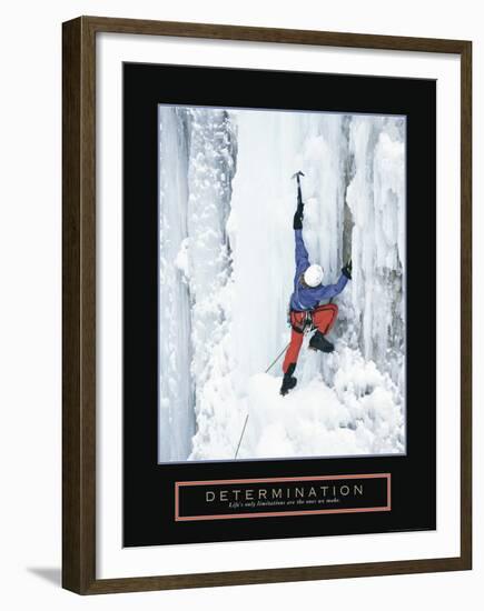 Determination - Ice Climber-Unknown Unknown-Framed Photo