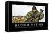 Determination: Inspirational Quote and Motivational Poster-null-Framed Stretched Canvas