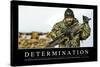 Determination: Inspirational Quote and Motivational Poster-null-Stretched Canvas