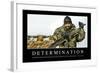 Determination: Inspirational Quote and Motivational Poster-null-Framed Photographic Print