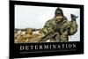 Determination: Inspirational Quote and Motivational Poster-null-Mounted Photographic Print