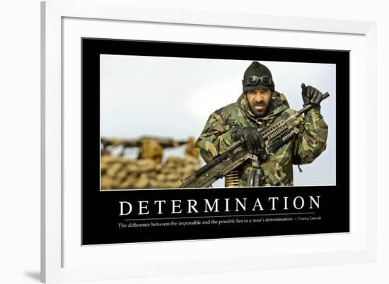 Determination: Inspirational Quote and Motivational Poster-null-Framed Photographic Print