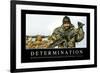 Determination: Inspirational Quote and Motivational Poster-null-Framed Photographic Print