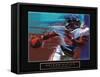 Determination - Quarterback-Bill Hall-Framed Stretched Canvas