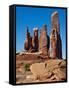 Determination Towers Monolith Group in Courthouse Pasture Northwest of Moab, Moab, Utah, Usa-Charles Crust-Framed Stretched Canvas