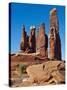 Determination Towers Monolith Group in Courthouse Pasture Northwest of Moab, Moab, Utah, Usa-Charles Crust-Stretched Canvas