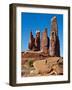 Determination Towers Monolith Group in Courthouse Pasture Northwest of Moab, Moab, Utah, Usa-Charles Crust-Framed Photographic Print
