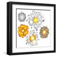 Detonation of Bomb, Fuel, Dynamite, Gas, Eruption-PILart-Framed Art Print