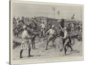 Detraining the Mules of the 32nd Field Battery Royal Artillery at the Atbara Camp-Frank Dadd-Stretched Canvas