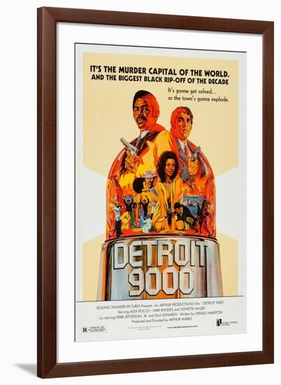 Detroit 9000 Art, Hari Rhodes, Alex Rocco, Vonetta Mcgee, 1973-null-Framed Art Print