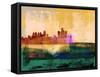 Detroit Abstract Skyline II-Emma Moore-Framed Stretched Canvas