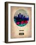 Detroit Air Balloon-NaxArt-Framed Art Print