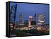 Detroit Avenue Bridge, Cleveland, Ohio, USA-Walter Bibikow-Framed Stretched Canvas