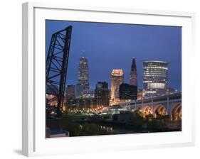 Detroit Avenue Bridge, Cleveland, Ohio, USA-Walter Bibikow-Framed Photographic Print