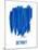Detroit Brush Stroke Skyline - Blue-NaxArt-Mounted Art Print