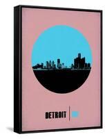 Detroit Circle Poster 1-NaxArt-Framed Stretched Canvas