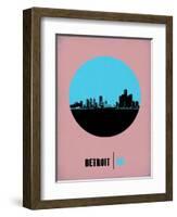 Detroit Circle Poster 1-NaxArt-Framed Art Print