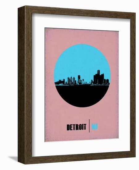 Detroit Circle Poster 1-NaxArt-Framed Art Print