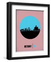 Detroit Circle Poster 1-NaxArt-Framed Art Print