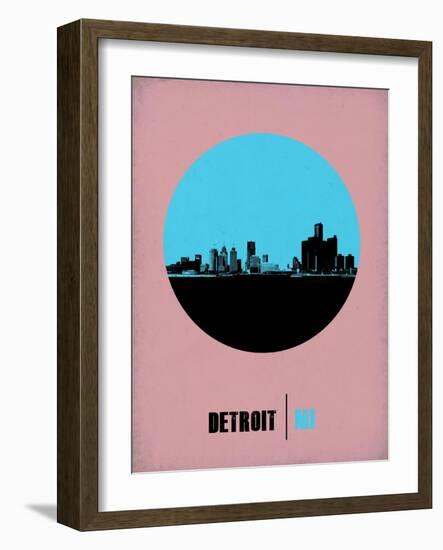 Detroit Circle Poster 1-NaxArt-Framed Art Print