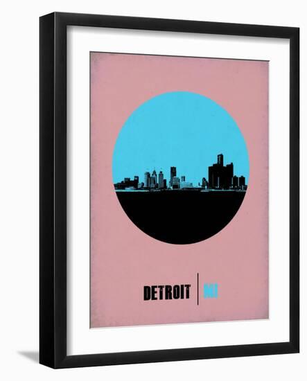 Detroit Circle Poster 1-NaxArt-Framed Art Print