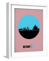 Detroit Circle Poster 1-NaxArt-Framed Art Print