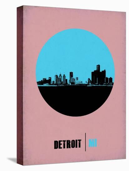 Detroit Circle Poster 1-NaxArt-Stretched Canvas