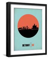 Detroit Circle Poster 2-NaxArt-Framed Art Print