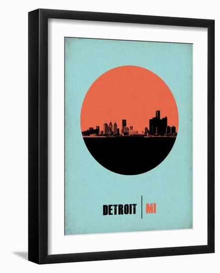 Detroit Circle Poster 2-NaxArt-Framed Art Print