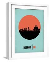 Detroit Circle Poster 2-NaxArt-Framed Art Print