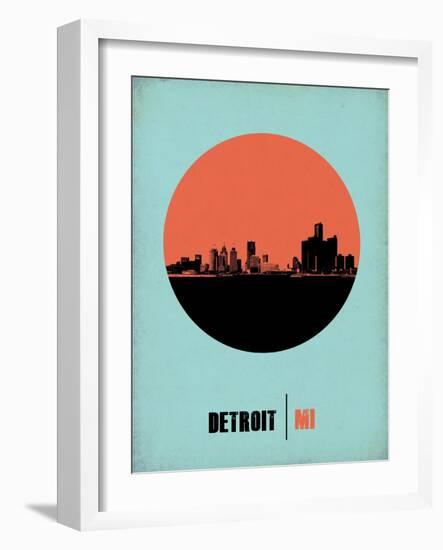 Detroit Circle Poster 2-NaxArt-Framed Art Print