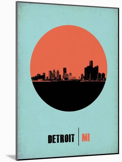 Detroit Circle Poster 2-NaxArt-Mounted Art Print
